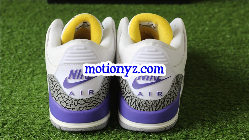 Authentic Air Jordan 3 Kobe Bryant White Purple Gold